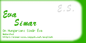 eva simar business card